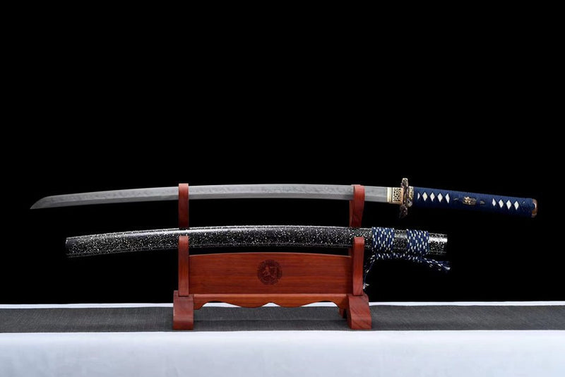 Katana Kenshin T10 Clay Tempered Blue Tsuka Ito 劍心 For Sale | KatanaSwordArt Japanese Katana